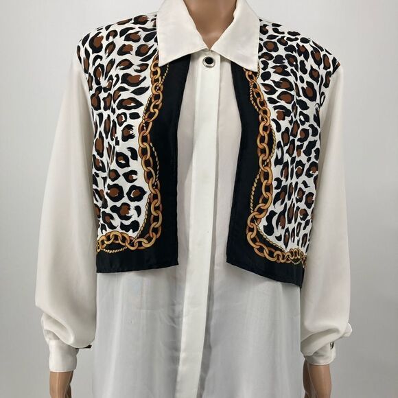 Vintage 90s Erena Blose Animal Print Size 16W - Picture 1 of 8